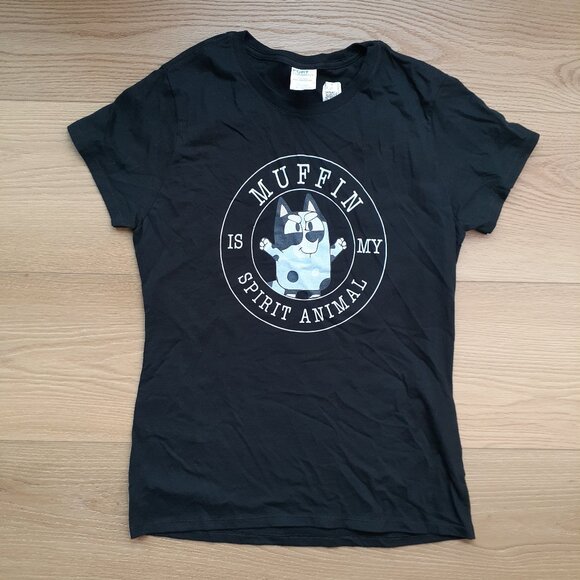 Muffin is My Spirit Animal - New Women's Small Black T-Shirt - Picture 1 of 4